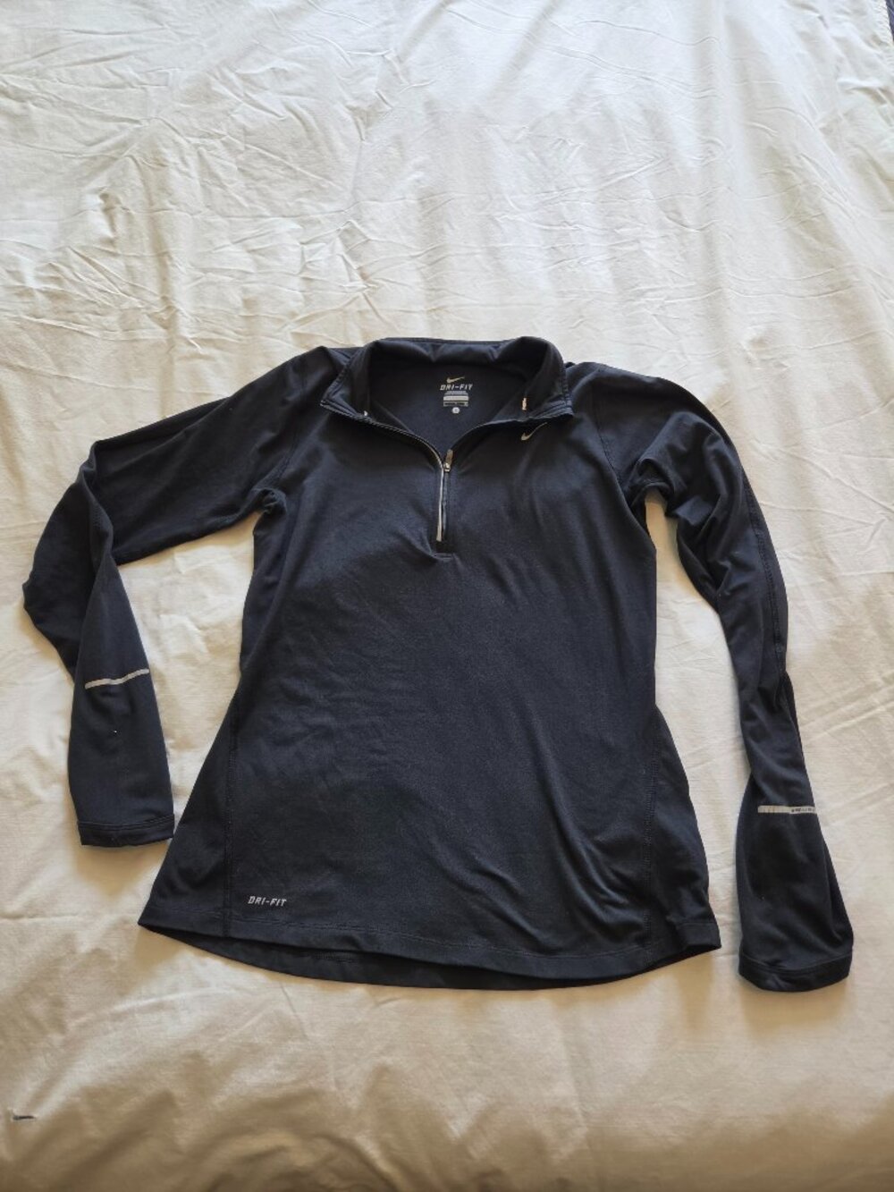 Nike Women’s Dri-FIT Black 1/4 Zip Running Pullover Size Small